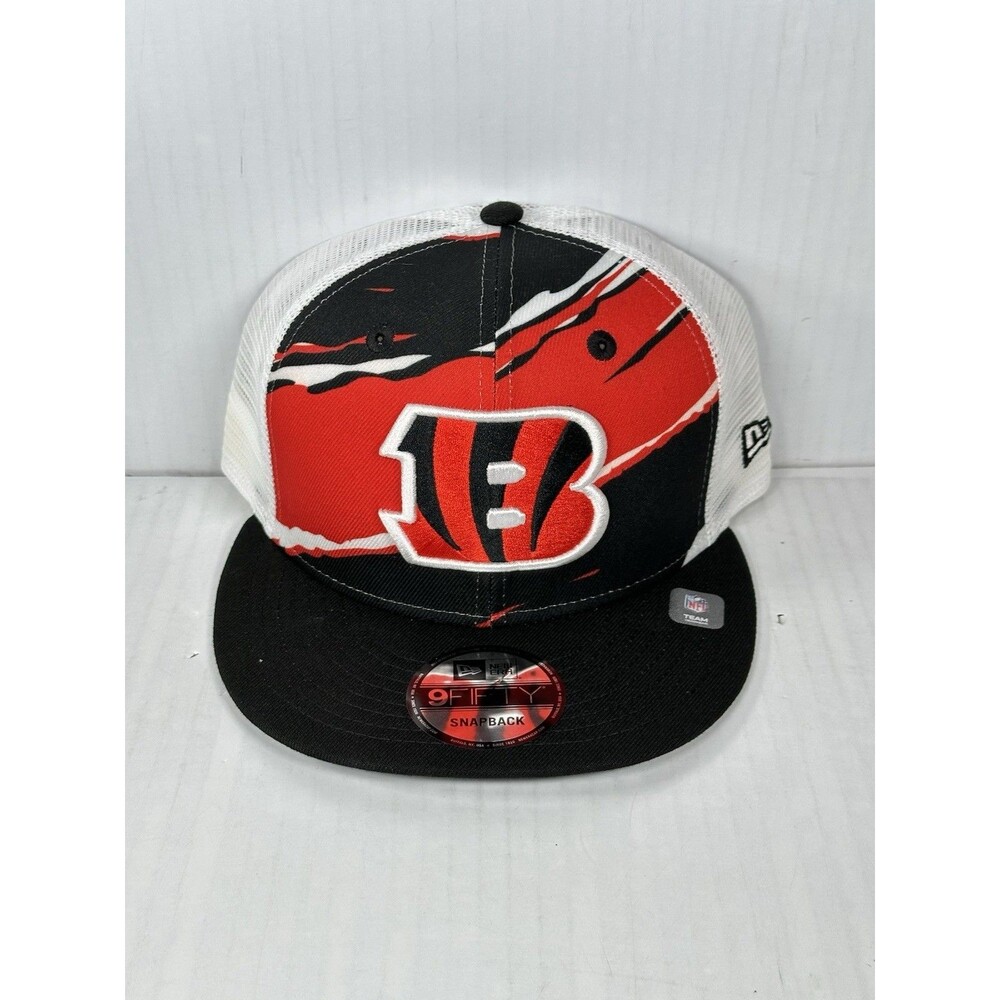 New Era Cincinnati Bengals Tear Trucker Black Orange 9FIFTY Snapback Hat Cap NWT